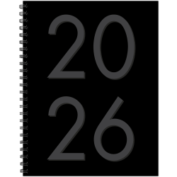 2026 Willow Creek Press Weekly/Monthly Softcover Planner, 8-1/2" x 11", Black, January To December, 57599