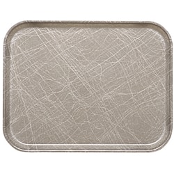 Cambro Camtray Rectangular Serving Trays, 14" x 18", Gray Abstract, Pack Of 12 Trays