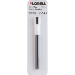 Lorell® Magnetic Dry-Erase/Chalkboard Marker, White