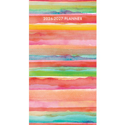 2026-2027 Willow Creek Press 2-Year Monthly Checkbook/Calendar, 3-1/2" x 6-1/2", Super Stripe, January 2026 To December 2027, 57681