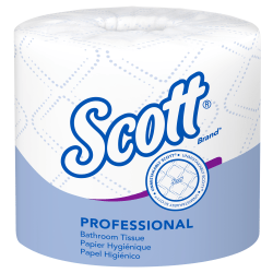 Scott Professional Standard Roll 2-Ply Toilet Paper, 25% Recycled, 550 Sheets Per Roll, Pack Of 80 Rolls