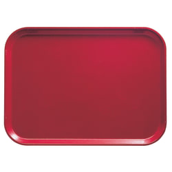 Cambro Camtray Rectangular Serving Trays, 14" x 18", Ever Red, Pack Of 12 Trays