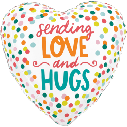Amscan Get Well Foil Balloon, 18", Sending Love and Hugs