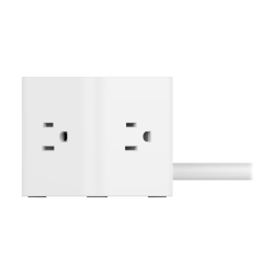 Belkin - Power strip - cube - input: Type B - output connectors: 6 (3 x USB Type A, 3 x Type B) - 5 ft cord - white
