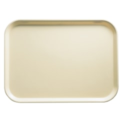 Cambro Camtray Rectangular Serving Trays, 14" x 18", Cameo Yellow, Pack Of 12 Trays