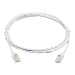 Tripp Lite Safe-IT Cat6a Ethernet Cable Antibacterial Snagless Slim M/M 7ft  - 10 Gbit/s - Gold Plated Contact - 28 AWG - White