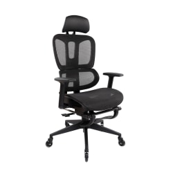 Techni Mobili Ultimate Reclining Ergonomic Mesh High-Back Task Chair, Black, Total Qty 1