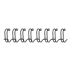 Fellowes Wire Binding Combs, 0.4" Hx 11" W x 0.4" D, 80 Sheet Capacity, Black, 25 Per Pack
