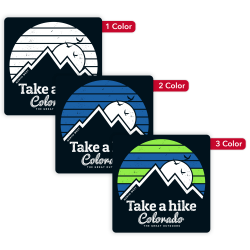 Custom Printed Outdoor Weatherproof 1, 2, or 3 Color Labels And Stickers, 3" x 3" Square, Box of 250