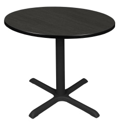 Regency Cain Round X-Base Breakroom Table, 29"H x 42"W x 42"D, Ash Gray