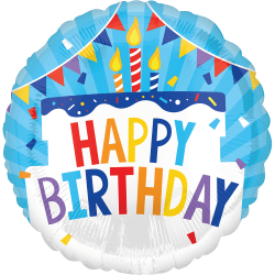 Amscan Birthday Foil Balloon, 18", Tiered Cake