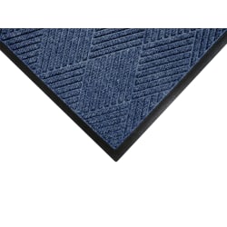 M+A Matting WaterHog Max Diamond Classic Mat, 3' x 12.2', Indigo, Smooth backing