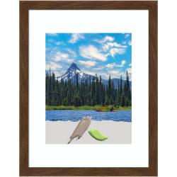 Amanti Art Carlisle Narrow Wood Picture Frame, 12" x 15", Opening Size 11" x 14" (Matted To 8" x 10"), Brown