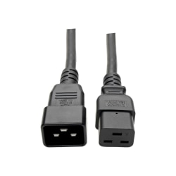 Eaton Tripp Lite Series Power Extension Cord, C19 to C20 - Heavy-Duty, 15A, 250V, 14 AWG, 6 ft. (1.83 m), Black - P03600615A