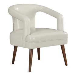 Office Star™ Mason Faux Leather Accent Guest Chair, Cream