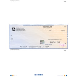 High Security Laser Multipurpose Voucher Checks For Sage Peachtree®, 8 1/2" x 11", Box Of 250, MP89, Middle Voucher