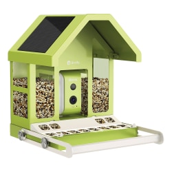Birdfy® Feeder AI-Enabled Metal Smart Bird Feeder with Camera and Solar Panel, Green