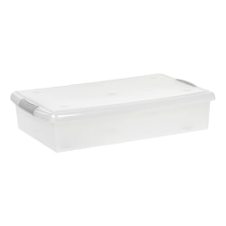 IRIS Plastic Storage Bin with Lid, 40-Quart, Clear, Total Qty 1