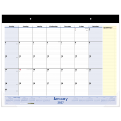 AT-A-GLANCE® QuickNotes® 2027 Monthly Desk Pad Calendar, Standard, 21 3/4" x 17"