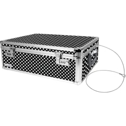 Vaultz Storage Chest, 7"H x 7"W x 19"D, Black/White