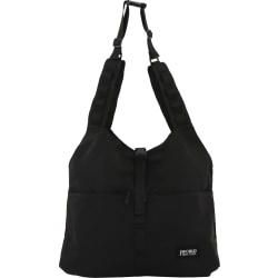 J World Polyester Utility Tote Bag, 18"H x 13"W x 3"D, Black