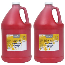 Little Masters® Washable Tempera Paint, 128 Oz, Red, Pack Of 2