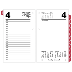 AT-A-GLANCE® 2027 Daily Loose-Leaf Desk Calendar Refill with Monthly Tabs, Standard, 3 1/2" x 6"