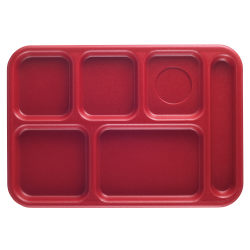 Cambro Co-Polymer® Compartment Trays, Rose Red, Pack Of 24 Trays
