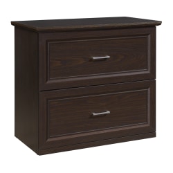 Office Star™ Jefferson 2-Drawer 31-1/4"W x 16-3/4"D Lateral File Cabinet With Lockdowel™ Fastening System, Espresso