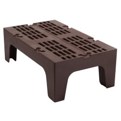Cambro Vented Dunnage Rack, 12"H x 21"W x 36"D, Dark Brown