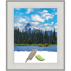 Amanti Art Imperial White Picture Frame, 21" x 25", Matted For 16" x 20"