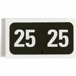 Smead ETYJ Color-Coded Year Labels, 25, 3/4"H x 1 1/2"W, Black, 500 / Roll