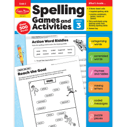 Evan-Moor Educational Publishers Spelling Games and Activities, Grade 3