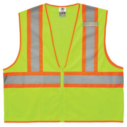 Ergodyne GloWear Safety Vest, Economy 2-Tone, Type-R Class 2, X-Small, Lime, 8229Z