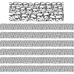 Eureka Extra Wide Die Cut Deco Trim Packs, 37’ x 3-1/4", Star Wars Super Troopers, Set Of 3 Packs