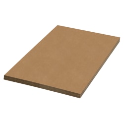 Partners Brand Material Kraft Corrugated Sheets, 24" x 48", Pack Of 20