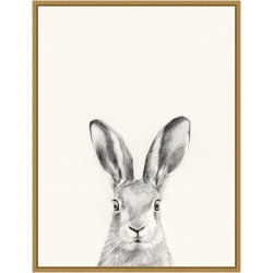 Amanti Art Animal Mug I Rabbit by Victoria Borges Framed Canvas Wall Art Print, 24"H x 18"W, Gold
