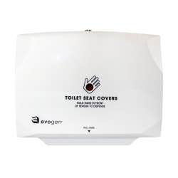 Hospeco Evogen No-Touch ABS Toilet Seat Cover Dispensers, White, Set Of 4 Dispensers