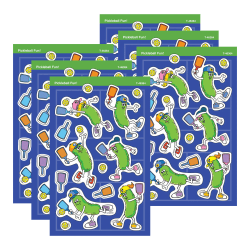 TREND Trend superShapes Stickers, Pickleball Fun!, Large, 104 Per Pack, Set Of 6 Packs
