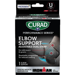 CURAD® Performance Series Adjustable Elbow Support, Universal, Black