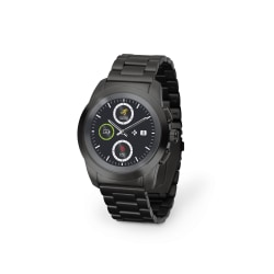 MyKronoz ZeTime Elite Hybrid Smartwatch, Regular, Brushed Black, KRZT1RE-BBK-BKMET
