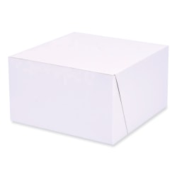 SCT® Paper Bakery Boxes, 4"H x 7"W x 7"D, White, Carton Of 250 Boxes
