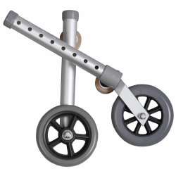 Medline Replacement Walker Wheels, 5", Silver, Set Of 2