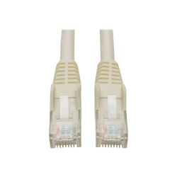 Tripp Lite Cat6 GbE Gigabit Ethernet Snagless Molded Patch Cable UTP White RJ45 M/M 4ft 4' - 128 MB/s - Patch Cable - 3.94 ft - 1 x RJ-45 Male Network - 1 x RJ-45 Male Network - Gold Plated Connector - Copper Plated Contact - White