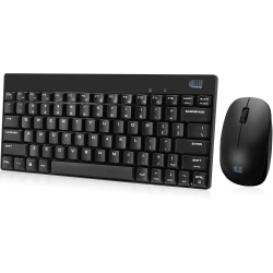Adesso WKB-1100CB Wireless Spill Resistant Mini Keyboard & Mouse Combo, Black