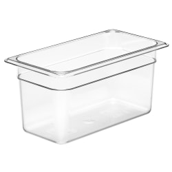 Cambro Camwear GN 1/3 Size 6" Food Pans, 6"H x 7"W 12-3/4"D, Clear, Set Of 6 Pans