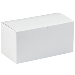Partners Brand Gift Boxes, 12"L x 6"W x 6"H, 100% Recycled, White, Case Of 50