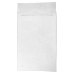 JAM Paper® Tyvek® Open-End Envelopes, 12" x 16" x 2", Peel & Seal Closure, White, Pack Of 100 Envelopes