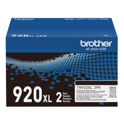 Brother® Genuine Black High Yield Toner Cartridges, Pack Of 2, TN920XL2PK
