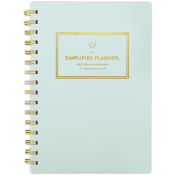 Simplified by Emily Ley for AT-A-GLANCE® Academic 2026-2027 Weekly Monthly Planner, Seaglass, Small, 5 1/2" x 8 1/2"